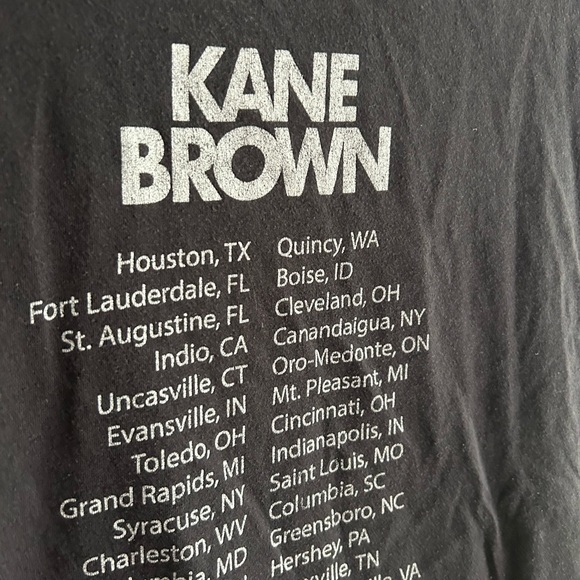 Kane Brown Black Graphic Tour T-Shirt Unisex XL - Picture 8 of 11